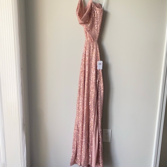 kristina formal sequin cutout dress